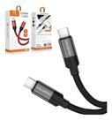 Cabo USB Tipo C 65W Turbo 1 Metro Preto Dados e Carga Rápida Cabo USB Tipo C 65W Turbo 1 Metro Preto Dados e Carga Rápida