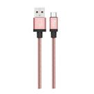 Cabo USB Tipo C em Aço Inox Ultra Resistente para Sincronização e Recarga 15W 3A com 1 metro Rose Gold INXC10RG ELG