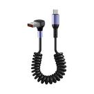 Cabo USB Tipo C Para C Com Carregamento Rápido 6A 66W, Conector Em Ângulo De 90 Graus, Cordão