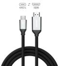 Cabo USB TIPO-C para HDMI Macho 2.0 - Preto - 2 Metros - NYLON - PUCH2