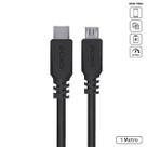 Cabo USB Tipo-C Para Micro USB B 2.0 Preto 1 Metro Pucmp-1