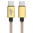 Cabo USB Tipo-C para Tipo-C C3Tech, 1 Metro, Corrente 3A, Carregamento Rápido, Revestido em Nylon Reforçado - CB-P200GD