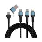 Cabo USB Tipo C Universal 3 Em 1 Para Samsung Xiaomi Huawei iPhone 16 15 14 13 Pro, Cabo De Dados E