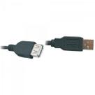 Cabo USB2.0 a Macho + a Femea 1,8 Metros Preto PLUS Cable