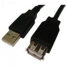 Cabo USB2.0 a Macho + a Femea 3 Metros Preto PLUS Cable Cabo USB2.0 a Macho + a Femea 3 Metros Preto PLUS Cable