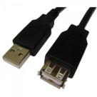 Cabo USB2.0 a Macho + a Femea 3 Metros Preto PLUS Cable Cabo USB2.0 a Macho + a Femea 3 Metros Preto PLUS Cable
