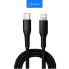 Cabo USBC Lightning Nylon Trançado 1m 20W Preto Carregamento Rápido Power Delivery