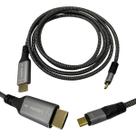 Cabo Usbc Para Hdmi 4k 60hz Ouro Thunderbolt3 De 1,80 Metro