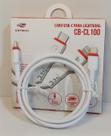 Cabo USBC para Lightning C3Tech 1 metro Branco 3A Cabo USBC para Lightning C3Tech 1 metro Branco 3A