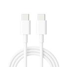Cabo USBC para USBC TPE PVC 1m 60W Branco Carregamento Rápido Power Delivery Notebook Celular Cabo USBC para USBC TPE PVC 1m 60W Branco Carregamento Rápido Power Delivery Notebook Celular