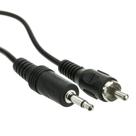 Cabo: venda por atacado, 3,5 mm, monocromático, macho para macho RCA, 1,8 m, preto