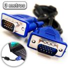 Cabo Vga 3 Metros Blindado Com Filtro Duplo Rgb Dsub Para Monitor Projetor Notebook Pc Computador Tv Lcd Datashow Cpu Alta Qualidade Resolução