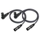 Cabo XLR Devinal de Ângulo Reto XLR Feminino para XLR Masculino Reto