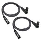 Cabo XLR Devinal de Ângulo Reto XLR Feminino para XLR Masculino Reto