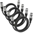 Cabo XLR EBXYA de 0,9 m, pacotes com 4 unidades Microfone balanceado premium Cabo XLR EBXYA de 0,9 m, pacotes com 4 unidades Microfone balanceado premium