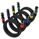 Cabo XLR EBXYA, pacote com 4 m - XLR balanceado de macho para fêmea Cabo XLR EBXYA, pacote com 4 m - XLR balanceado de macho para fêmea