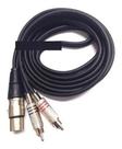 Cabo Xlr Femea 2 Rca Macho 2 Metros Cabo Xlr Femea 2 Rca Macho 2 Metros