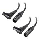 Cabo XLR Matters Right Angle 30 cm, pacote com 2 unidades, preto