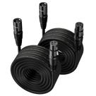 Cabo XLR NUOSIYA 15m, 2 pacotes de cabos de microfone macho para fêmea Cabo XLR NUOSIYA 15m, 2 pacotes de cabos de microfone macho para fêmea
