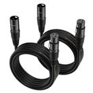 Cabo XLR NUOSIYA 6m, 2 pacotes de microfone balanceado de homem para mulher