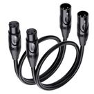 Cabo XLR para XLR para XLR Matters Premium Short 30 cm, pacote com 2
