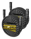 Cabo XLR VANDESAIL Long 75 pés, pacote com 2 unidades, nylon trançado, preto