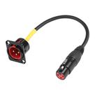 Cabo XMSJSIY D-Type XLR macho para montagem em painel XLR fêmea de 30 cm