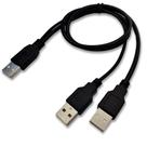 Cabo Y 1 Usb Macho X 2 Usb Macho Para Case Hd Externo 2.0