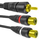 Cabo Y Automotivo compatível com Rca Macho Para Rca Fêmea Cabo Y Automotivo compatível com Rca Macho Para Rca Fêmea