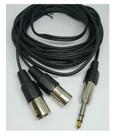 Cabo Y Combo P10 Estéreo Xlr Macho Duplo Blindado 3m