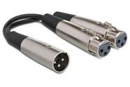 Cabo Y Hosa YXF-101.5 XLR macho para dupla XLR fêmea 45 cm