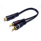 Cabo Y RCA 1 FEMEA X 2 MACHOS Semi Blindado Injetado Alta Qualidade plug metal