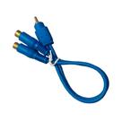 Cabo Y RCA 20 cm 2 Fêmeas 1 Macho para Som Automotivo