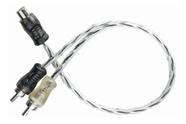 Cabo Y Rca Blindado Techone 2 Machos Preto Prata Injetado