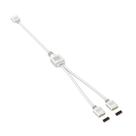 Cabo y splitter rgb 12v 4 pinos branco 1 para 2 saídas