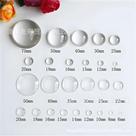 Cabochão De Cristal Transparente 12mm 20mm 25mm Com Fundo Plano Para Fazer Joias DIY