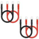 Cabos de bateria QIATOL 4 AWG de cobre 61 cm, 4 peças