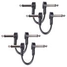 Cabos de conexão de guitarra GOGHOST 10 cm, pacote com 4, 1/4 TS, ângulo reto