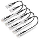 Cabos de conexão Ethernet Qiuean Cat6a 30 cm (pacote com 10) pretos