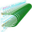 Cabos de conexão Sokqovt Cat6a Slim 30 cm 10G 550 MHz 28AWG 24Pk