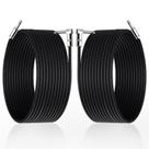 Cabos de guitarra GOGHOST 25 pés/7,6 m de nylon trançado 1/4" TS pretos, pacote com 2