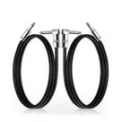 Cabos de guitarra GOGHOST Short 1m Braided TS 1/4", pacote com 2 unidades, pretos