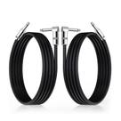 Cabos de guitarra GOGHOST Short, pacote com 2 m, nylon trançado preto