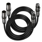 Cabos de microfone XLR Caiord de 10 pés e 3 pinos macho para fêmea, pacote com 2