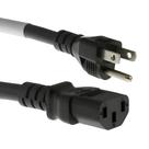 Cabos e kits de cabo de alimentação AC para serviços pesados de 20 pés (6 m) 15A/125V 14 AWG Cabos e kits de cabo de alimentação AC para serviços pesados de 20 pés (6 m) 15A/125V 14 AWG