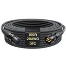 Cabos XLR AA, ACESSÓRIO DE ÁUDIO, 20 AWG, 99,99% OFC, 30 m, nylon trançado
