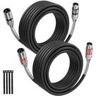 Cabos XLR Bietrun 16m, 2 pacotes, microfone balanceado para serviços pesados