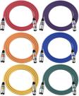 Cabos XLR Cagor 6, pacote com 1,82 m, 3 pinos, XLR macho para fêmea