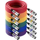 Cabos XLR Cagor 7,6 m, pacote com 6, microfone XLR de 3 pinos macho para fêmea
