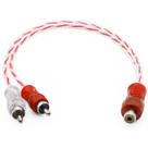 Cabos Y RCA Blindado 1 Femea 2 Machos Injetado Vermelho 4mm